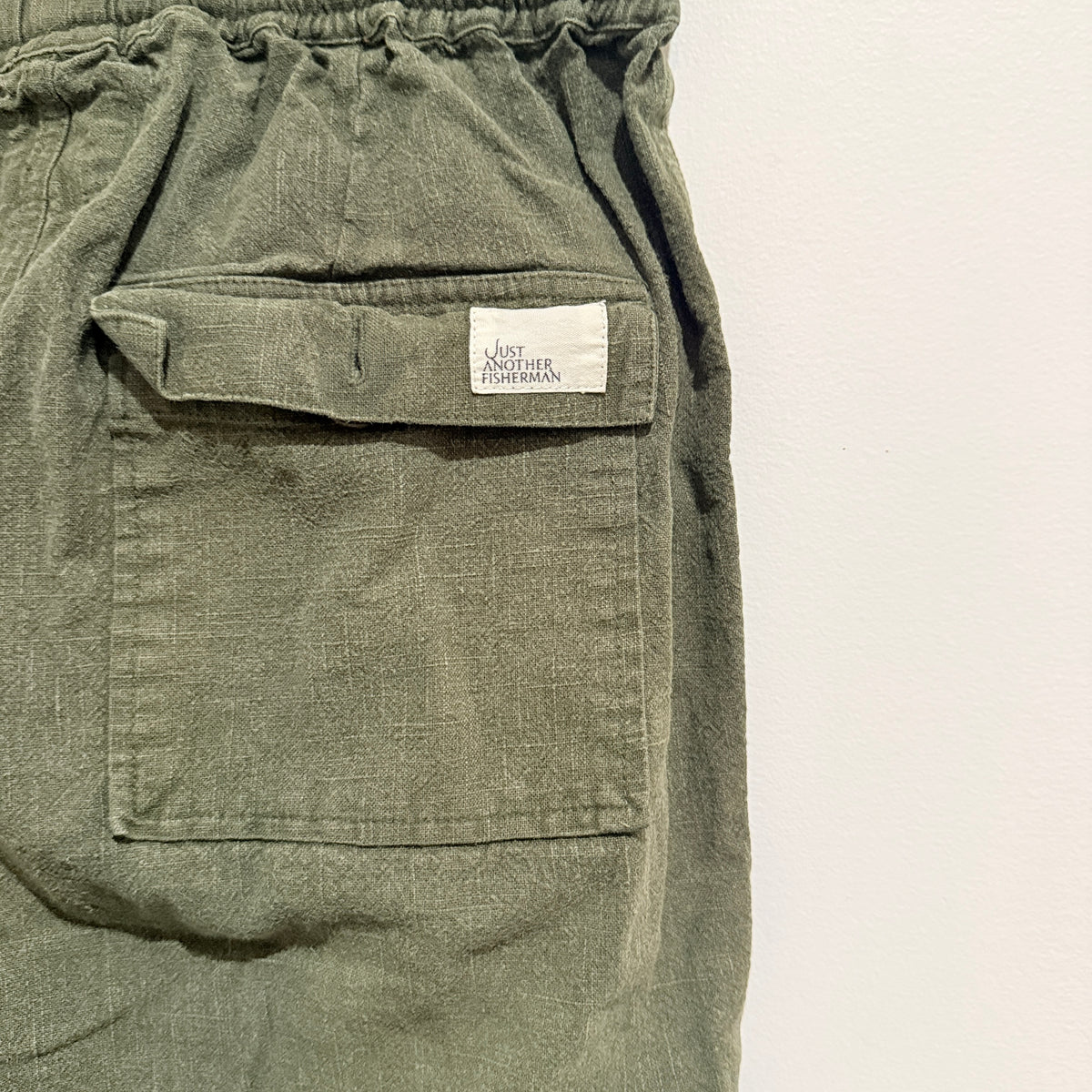 Just Another Fisherman Olive Drawstring Dinghy Pants Size M