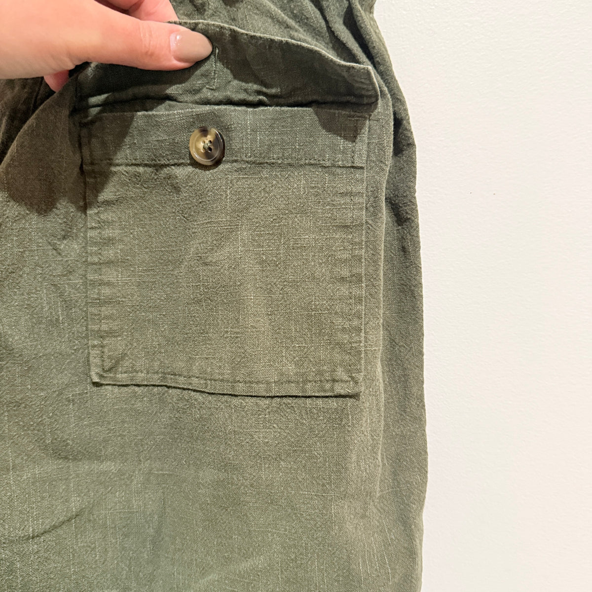 Just Another Fisherman Olive Drawstring Dinghy Pants Size M