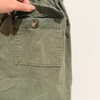 Just Another Fisherman Olive Drawstring Dinghy Pants Size M