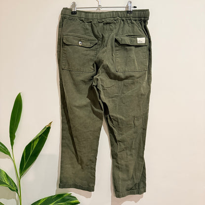 Just Another Fisherman Olive Drawstring Dinghy Pants Size M