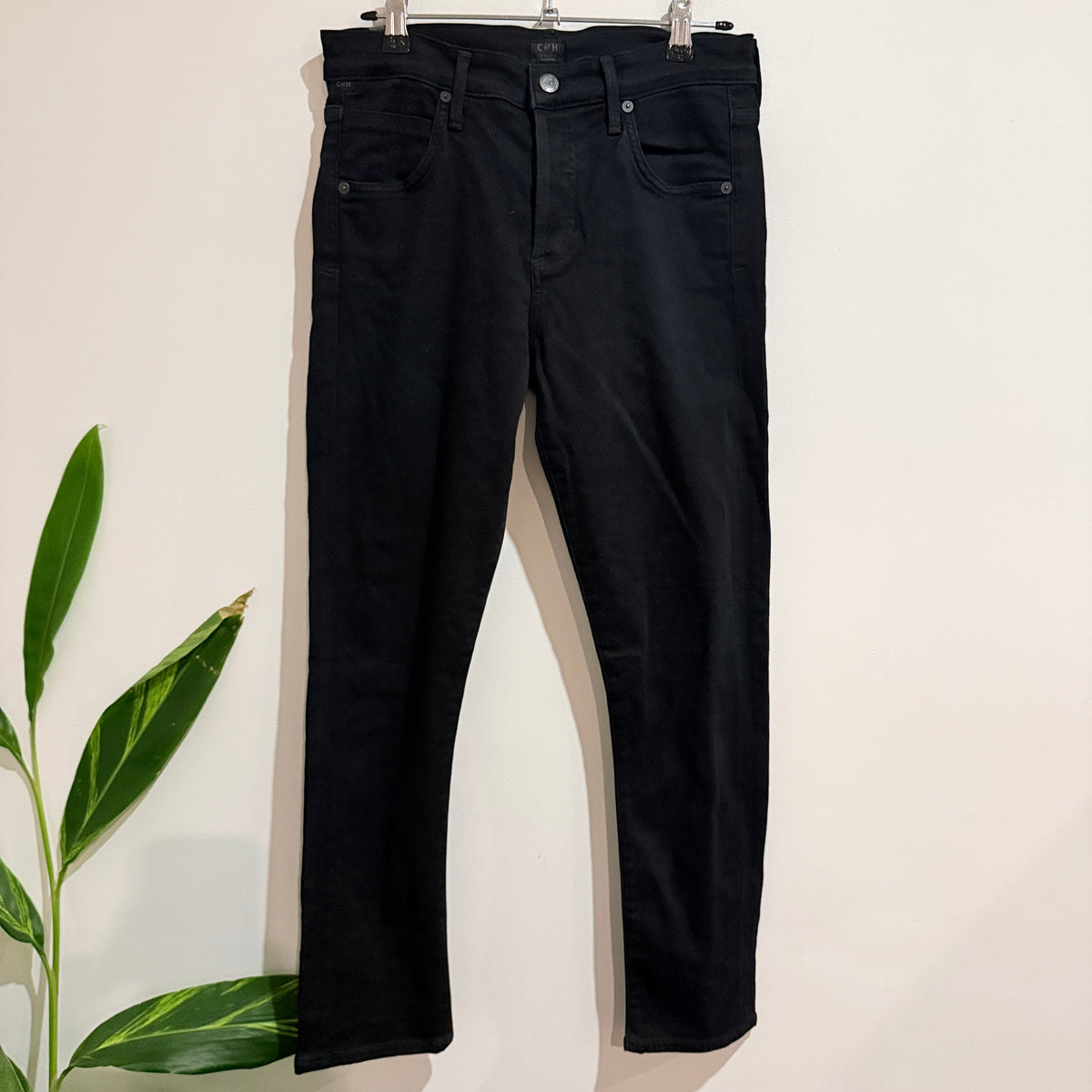 Citizens of Humanity Black Elsa Slim Crop Jeans Size 26