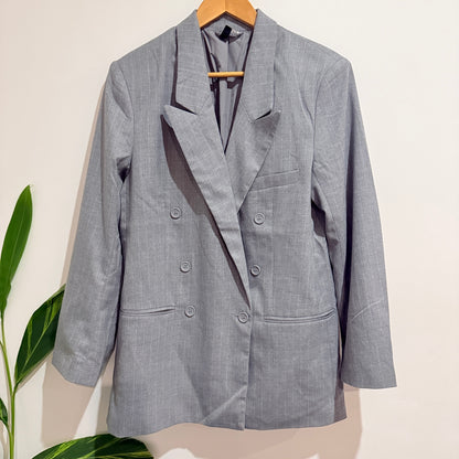 H&M Divided Grey Double Breasted Blazer Size XS