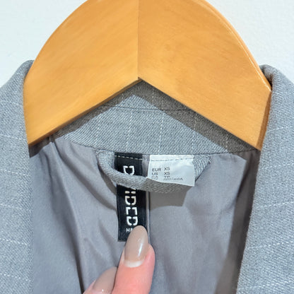 H&M Divided Grey Double Breasted Blazer Size XS