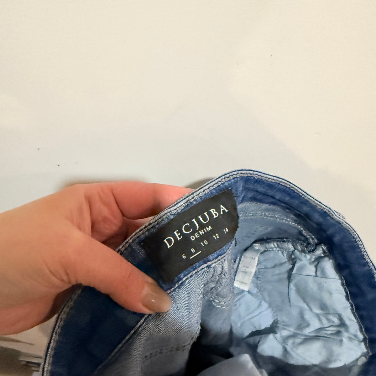 Decjuba Blue Skinny Jeans Size 8