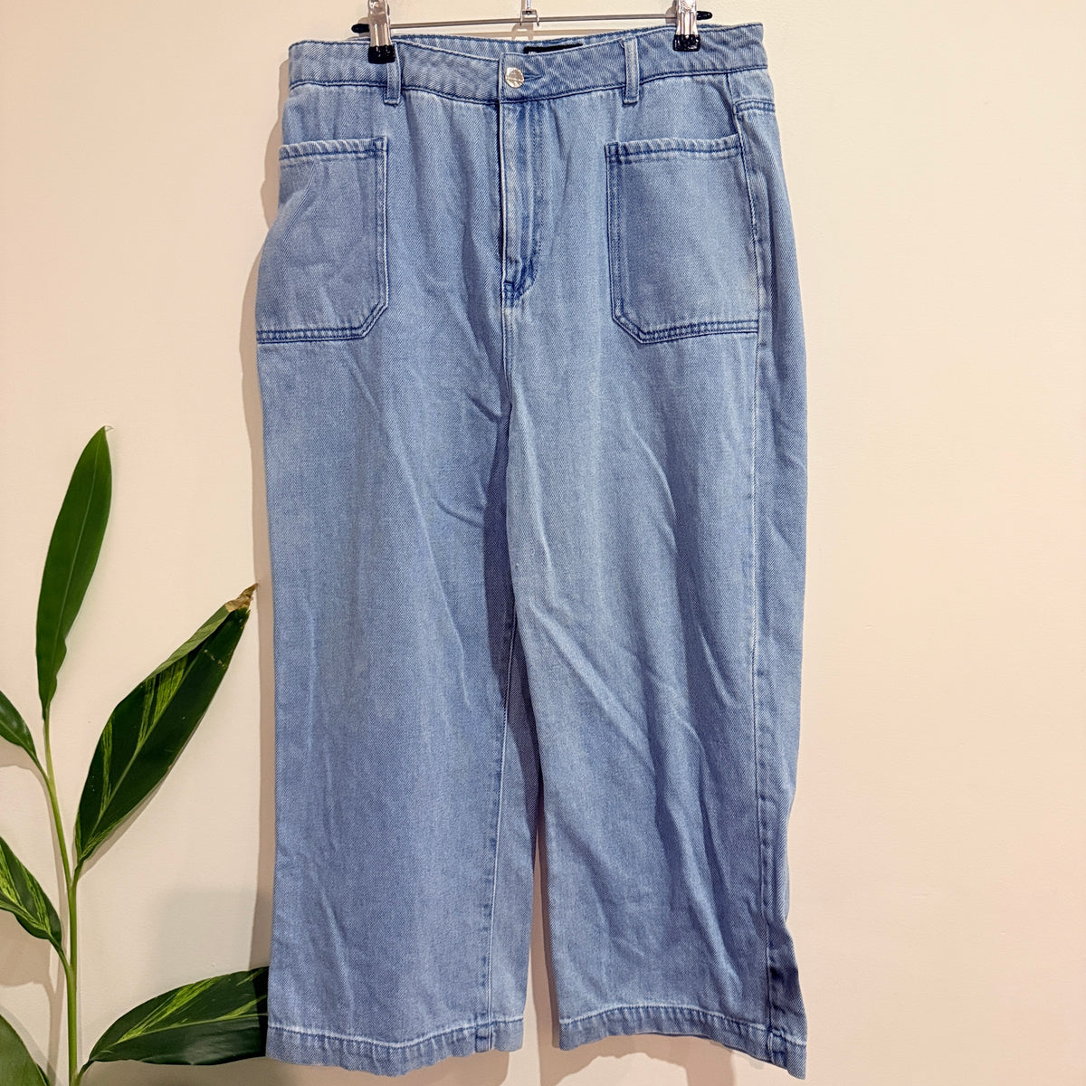 Jay Jays Light Blue Wide Leg Crop Jeans Size 16