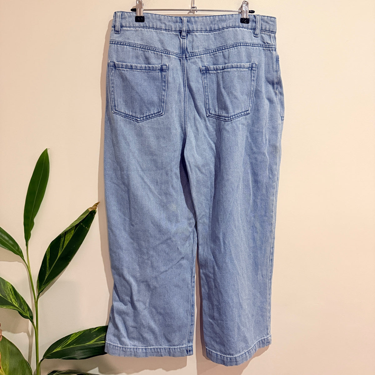 Jay Jays Light Blue Wide Leg Crop Jeans Size 16