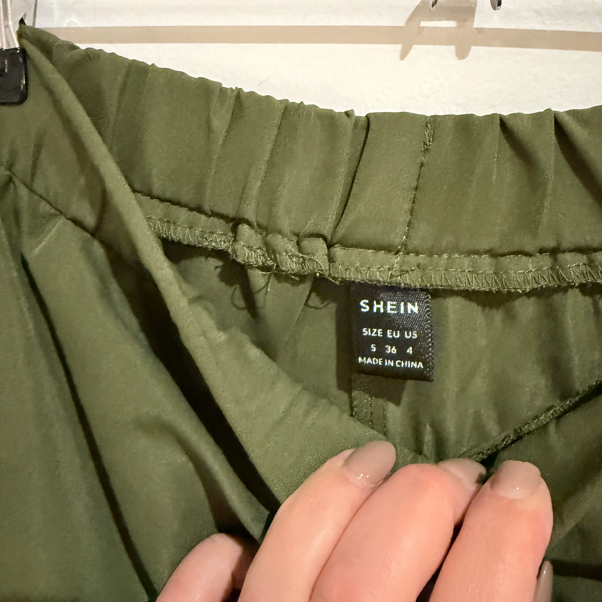 SHEIN Olive Green Cargo Parachute Pants Size S