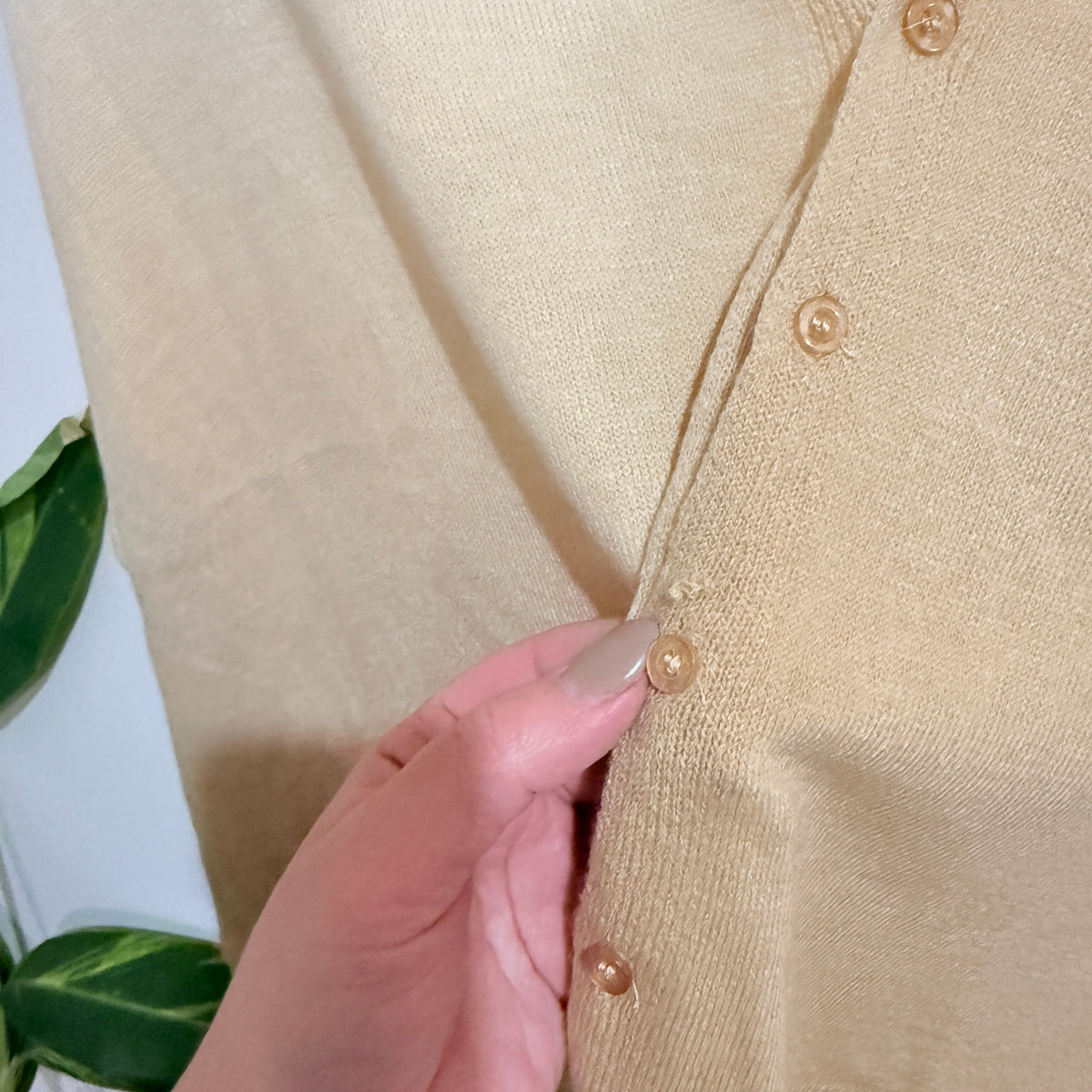 Cream and Tan Ombre Knit Poncho