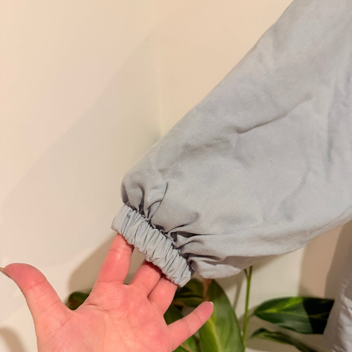 Light Blue Fleece Lined Hooded Heavyweight Jacket - 56cm u/arm