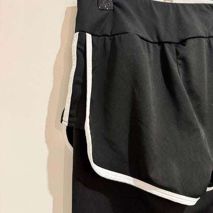 Black Activewear Leggings with Shorts Overlay Size 64cm waist