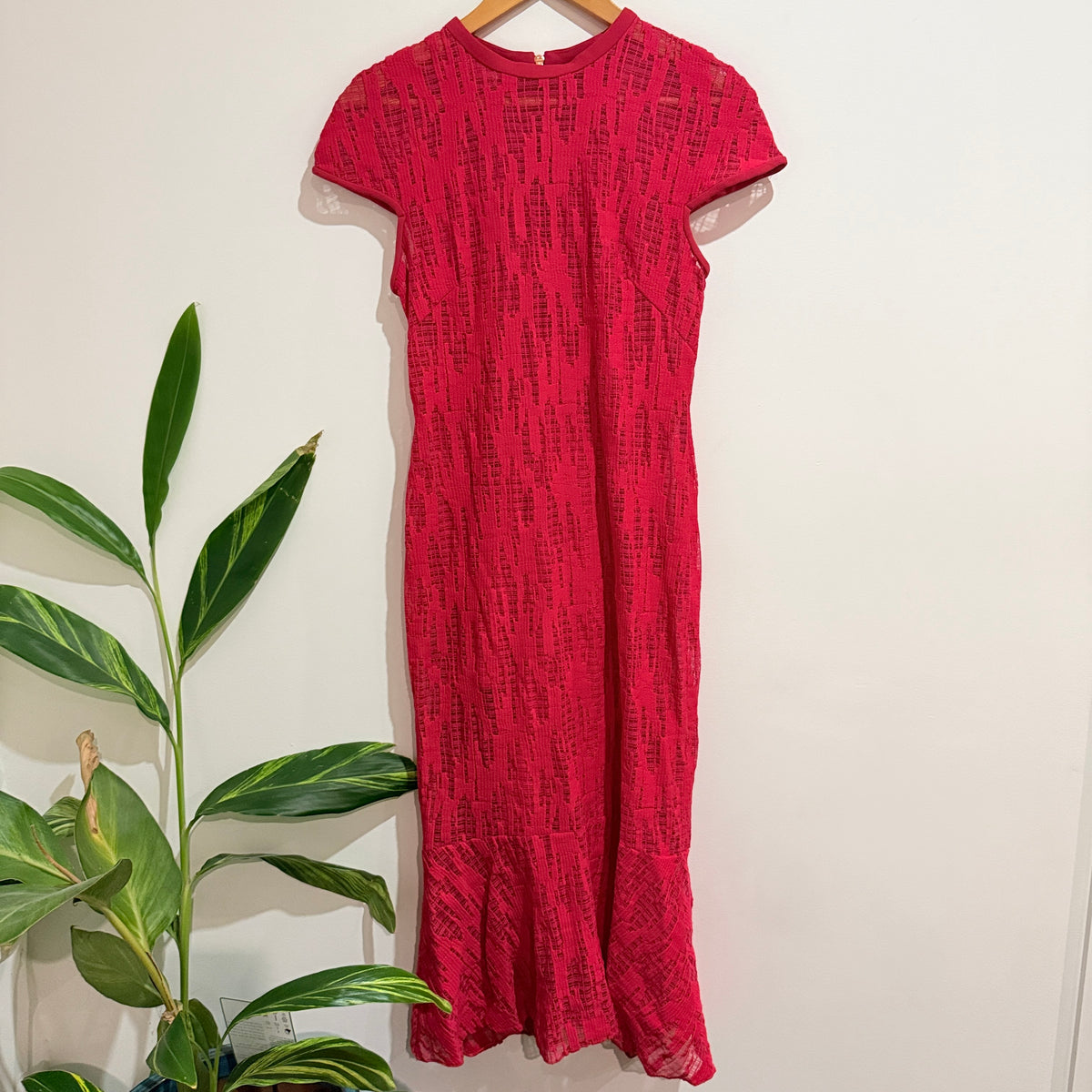 Textured Lace Midi Dress- 38cm u/arm