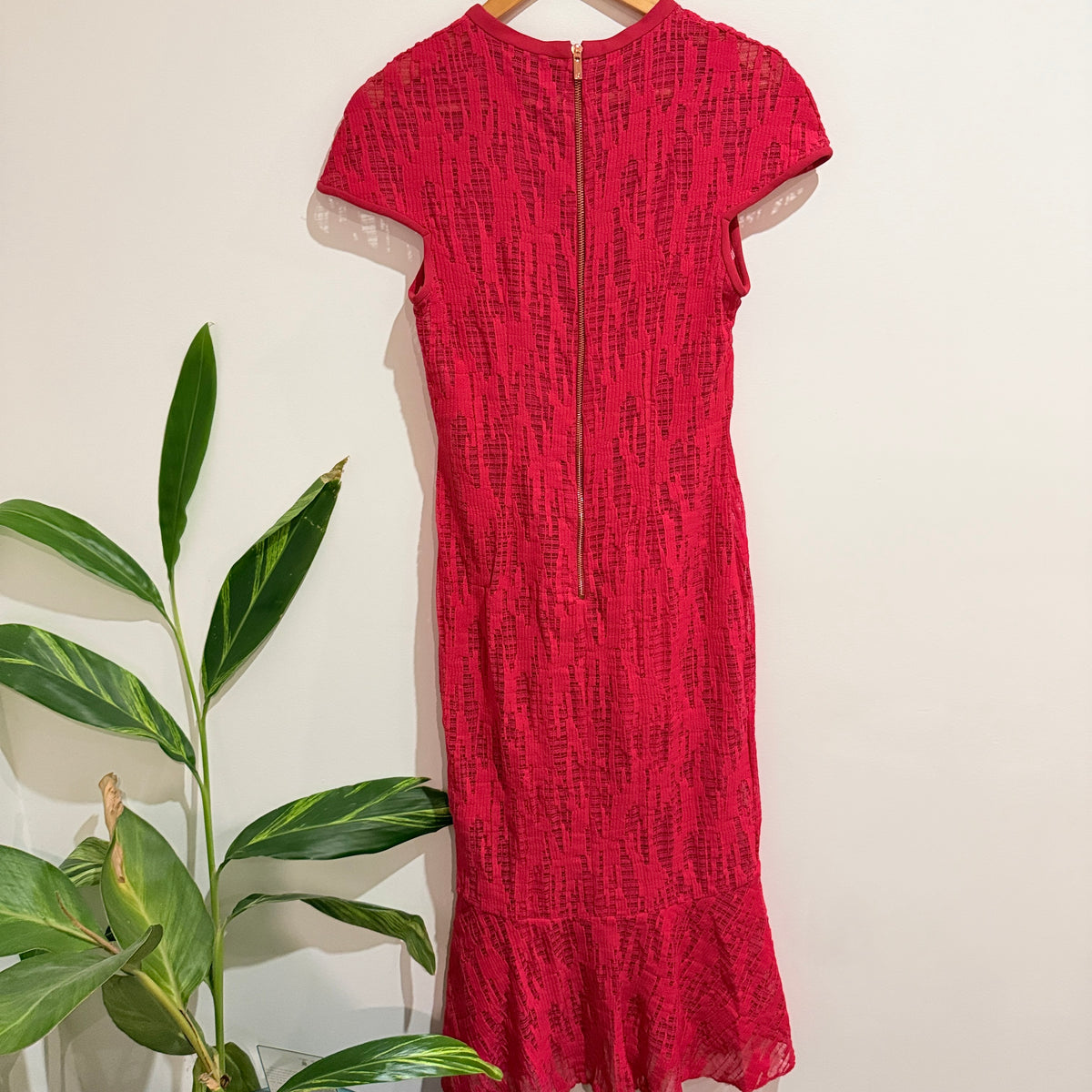 Textured Lace Midi Dress- 38cm u/arm