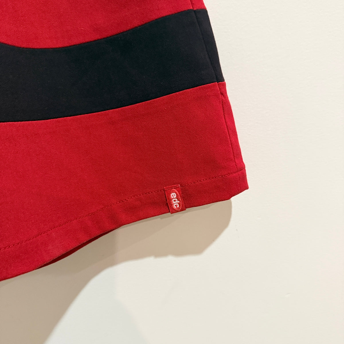 edc by Esprit Grey Navy and Red Stripe Skirt Size 8