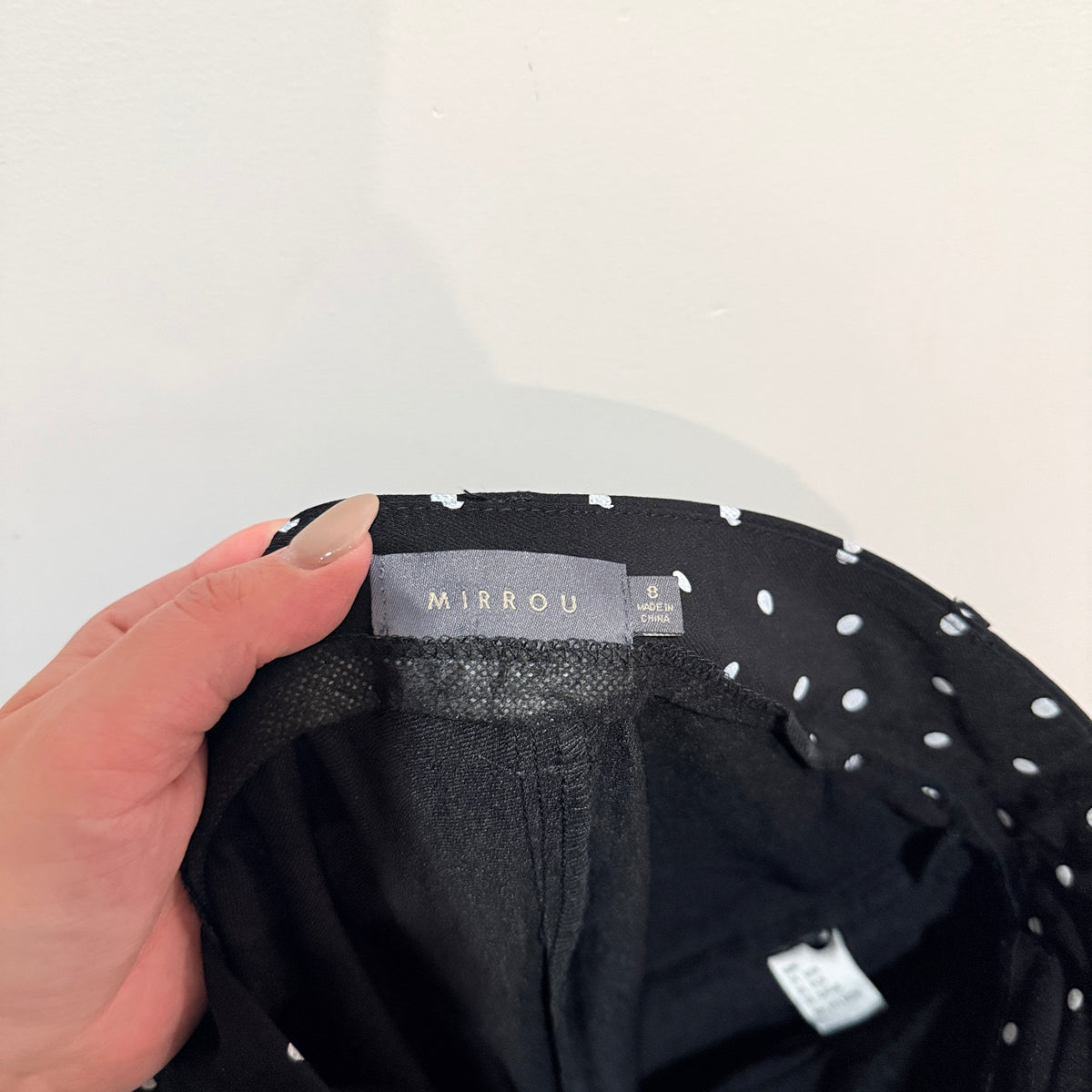 Mirrou Black and White Polka Dot Cropped Trousers Size 8