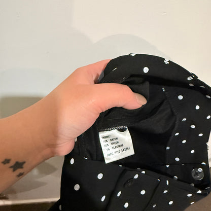 Mirrou Black and White Polka Dot Cropped Trousers Size 8