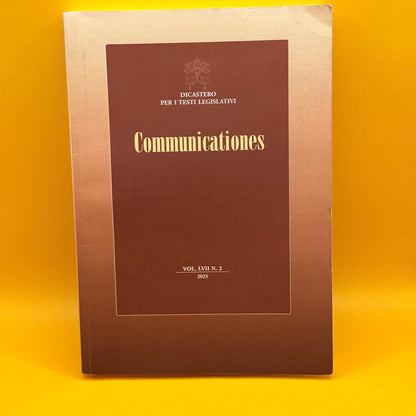 Communications Volume LVIII, No. 2 by Dicastery for Legislative Texts