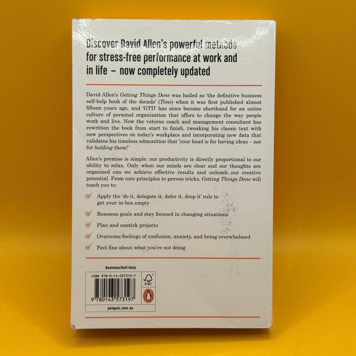 Getting Things Done: The Art of Stress-Free Productivity by David Allen