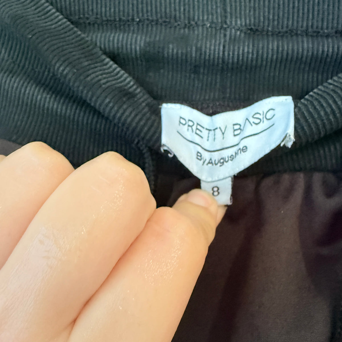 Pretty Basic by Augustine Black Drop Crotch Joggers Size 8