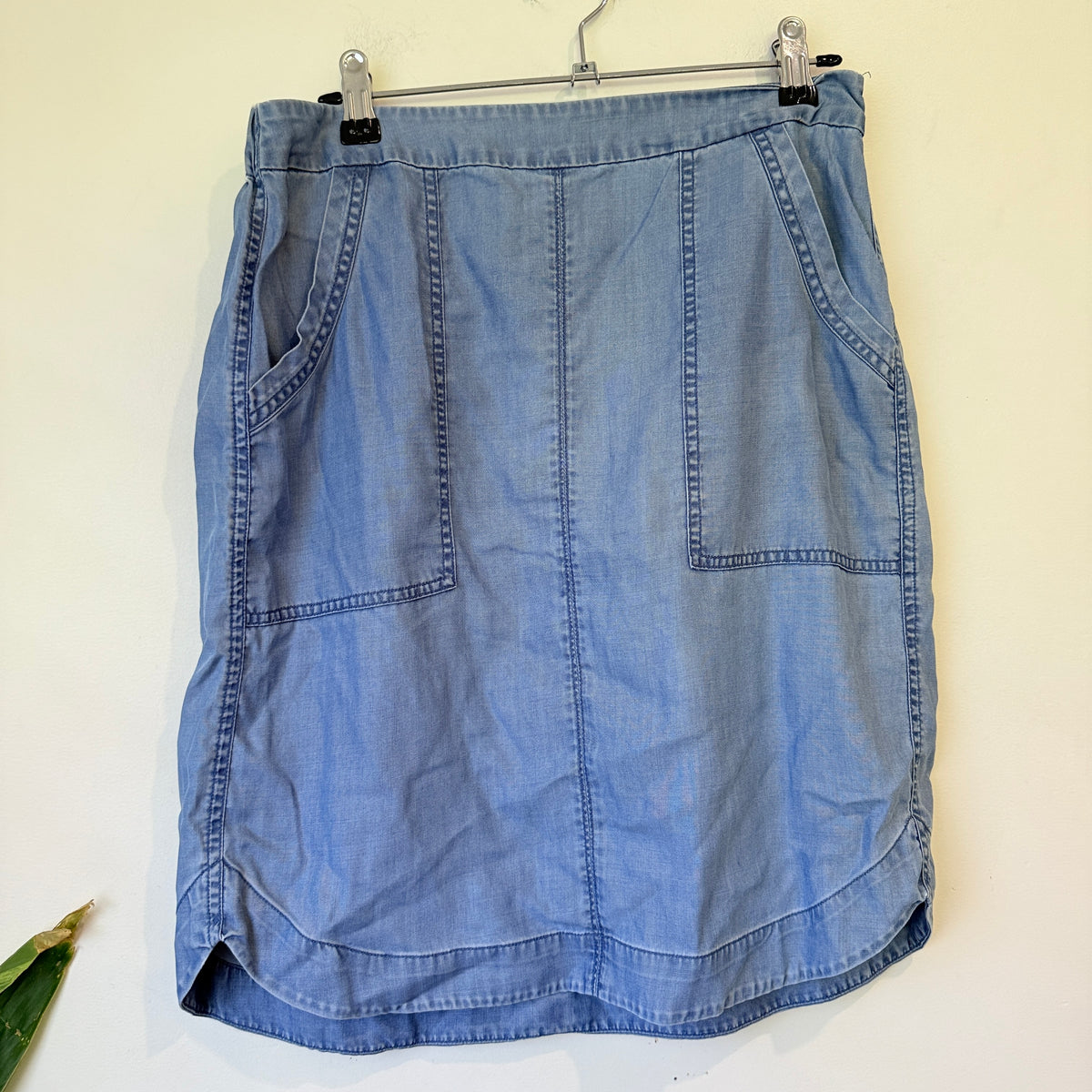 Mesop Blue Chambray Skirt - 74cm waist