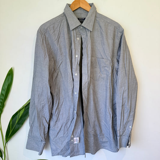 Arrow Grey Cotton Shirt Size 44 / 17