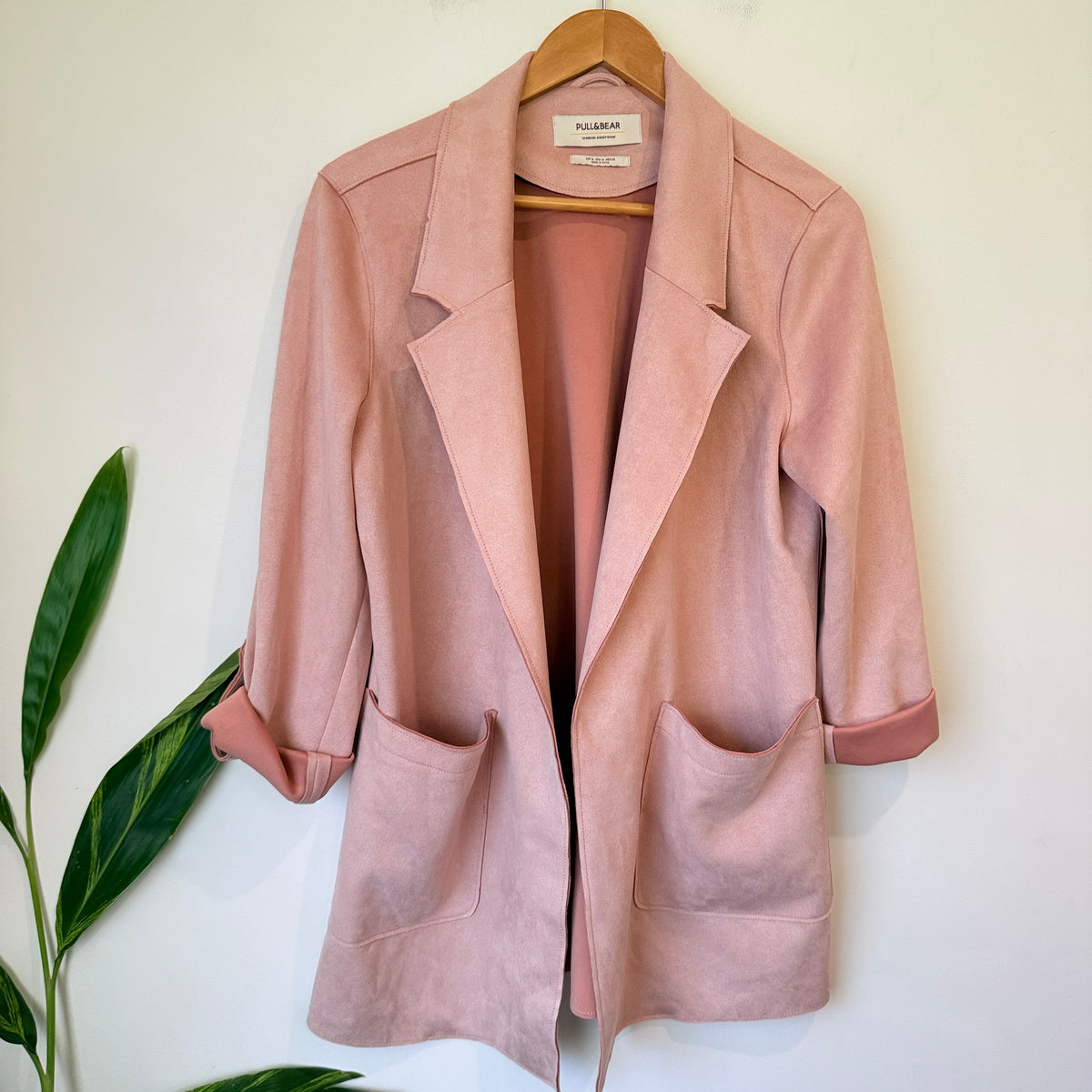 Pull&Bear Dusty Pink Longline Blazer Size M