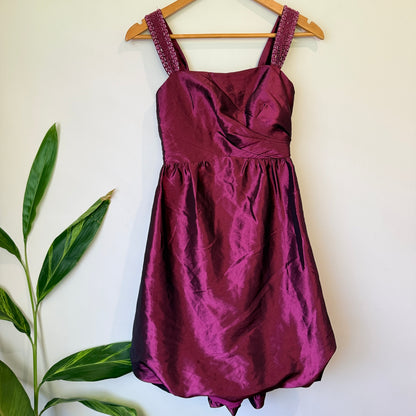 Lorenzo Romanza Magenta Beaded Strap Party Dress Size 36