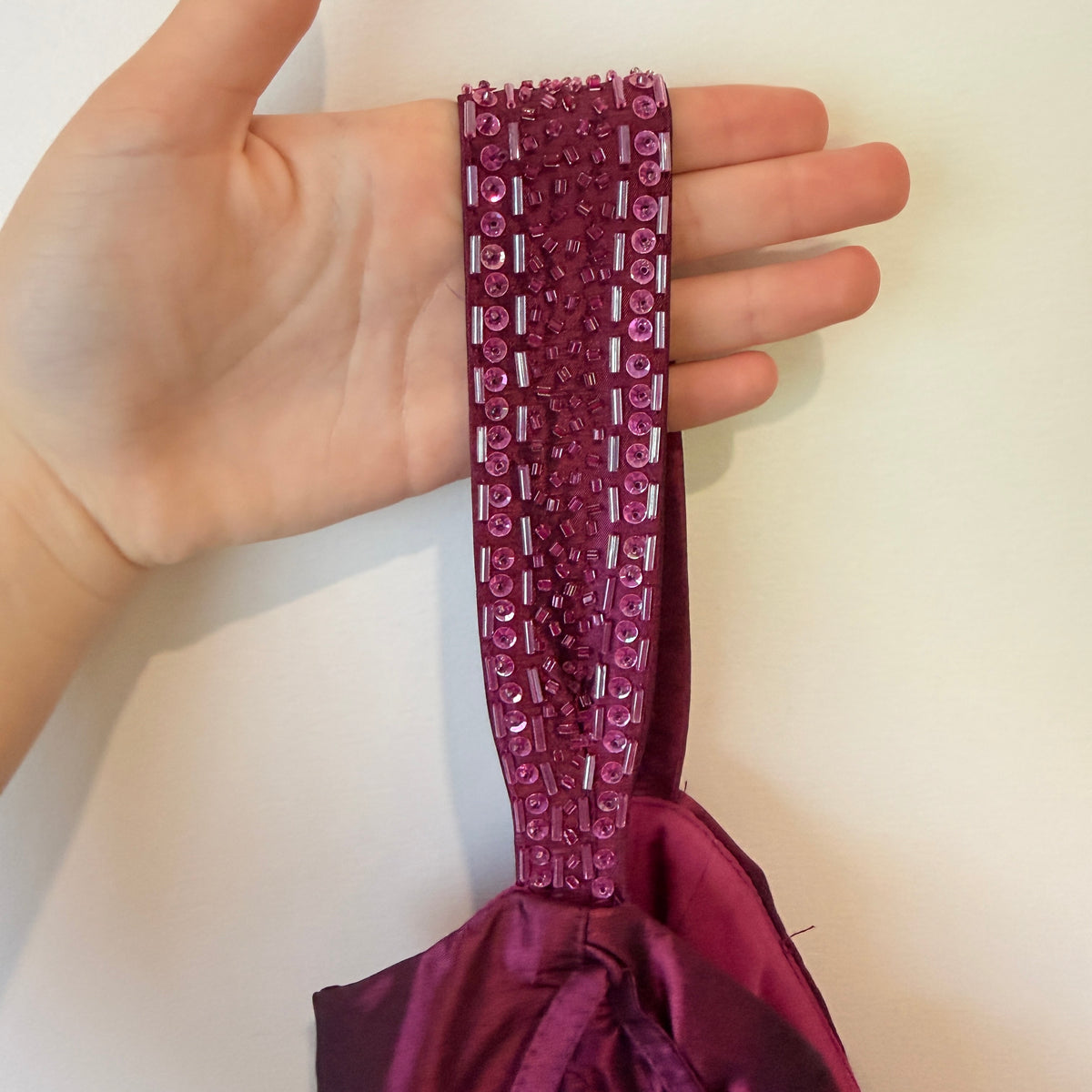 Lorenzo Romanza Magenta Beaded Strap Party Dress Size 36