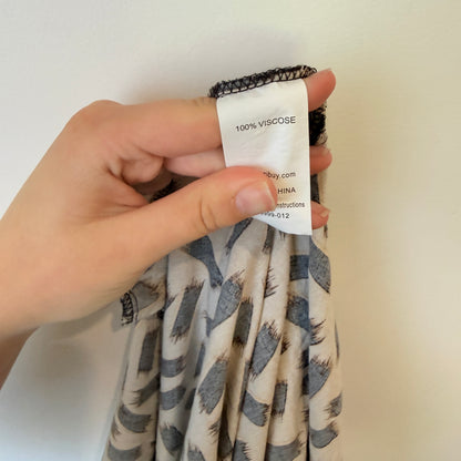 Capture Beige and Black Print Midi Dress - 54cm u/arm