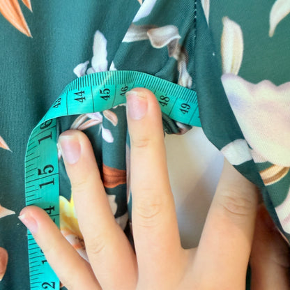 Overmal Green Floral Print Dress - 49cm u/arm