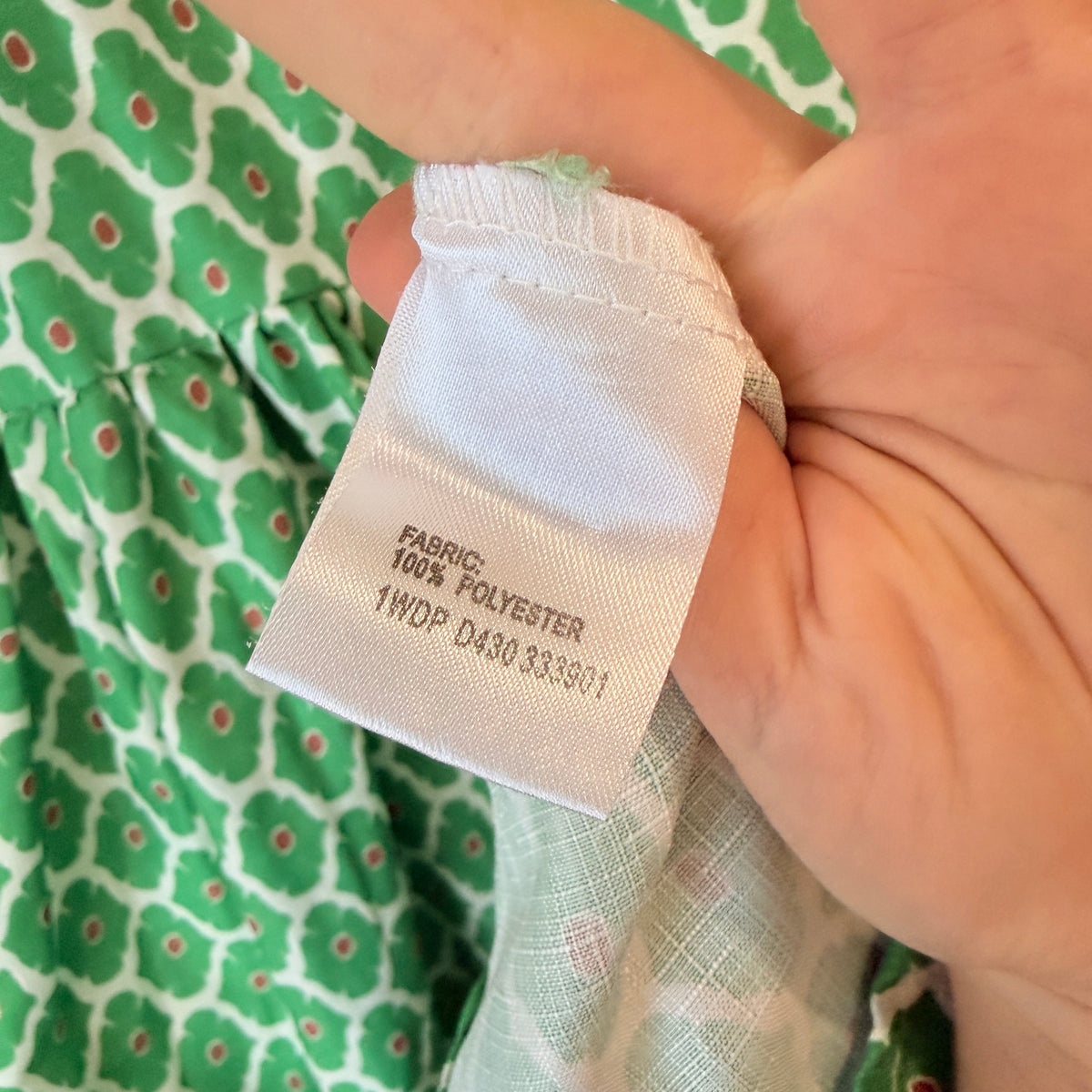 Mirrou Green Print Tiered Midi Dress Size 8