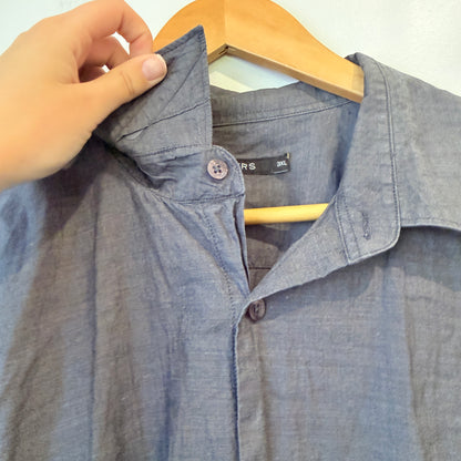Barkers Grey Cotton Long Sleeve Shirt Size 3XL