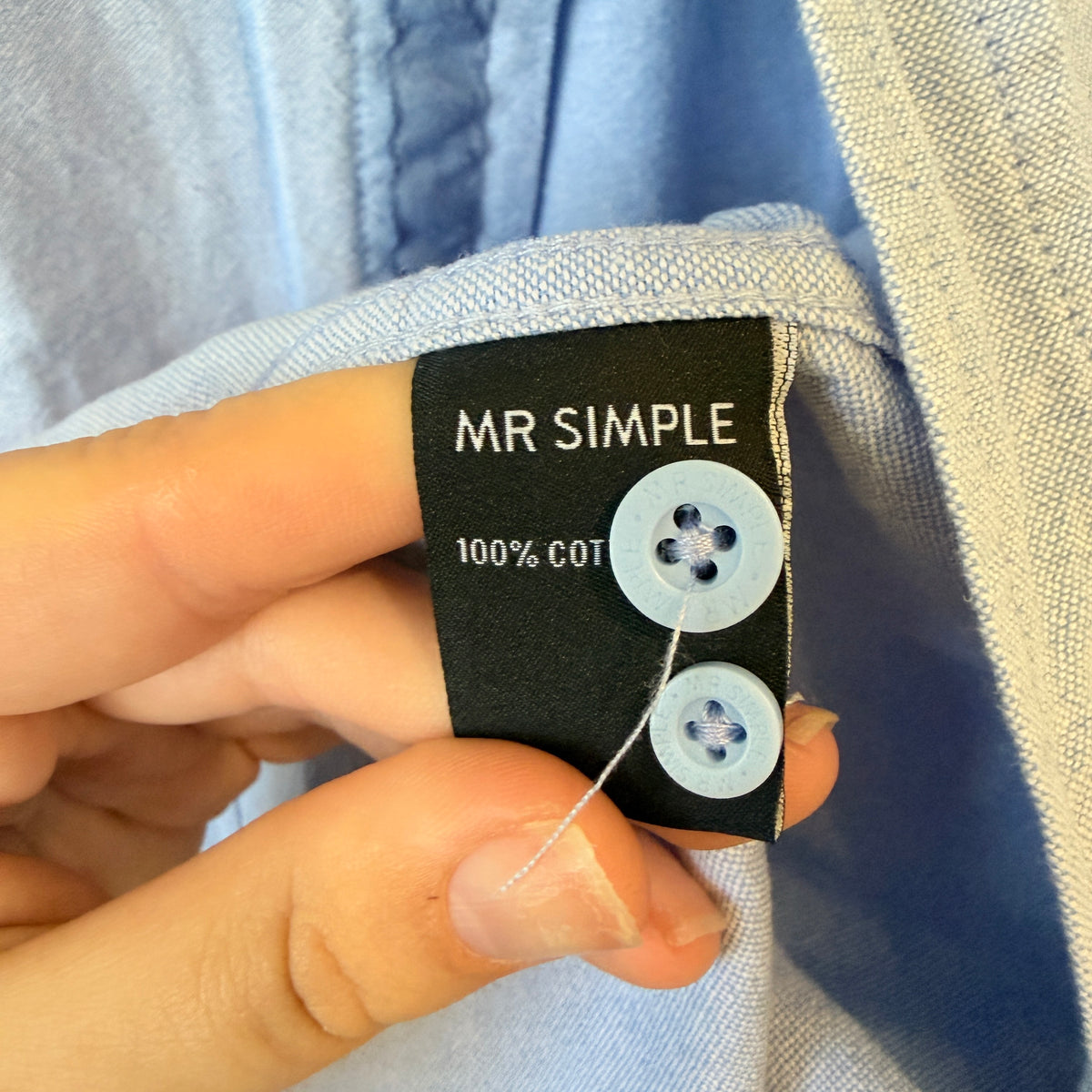 Mr Simple Light Blue Oxford Shirt Size XL