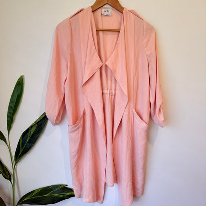 Wallis Petite Blush Pink Waterfall Jacket Size 10