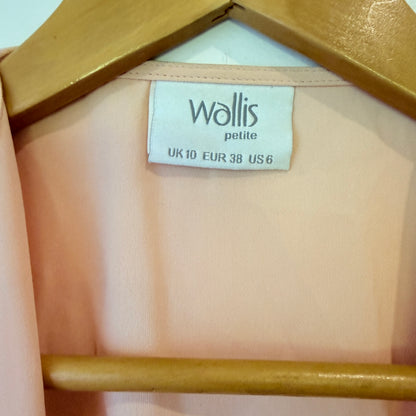 Wallis Petite Blush Pink Waterfall Jacket Size 10