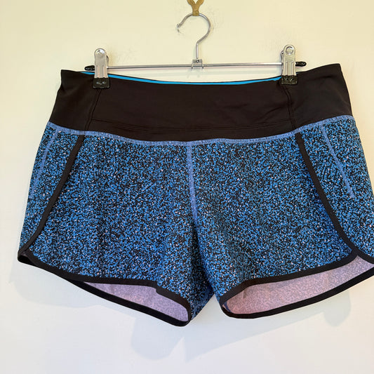 Lululemon Blue Speckle Running Shorts Size 6