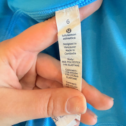 Lululemon Blue Speckle Running Shorts Size 6