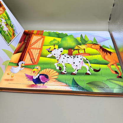 A Fun-to-Learn Jigsaw Book: On the Farm
