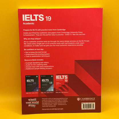 IELTS 19 Academic: Authentic Practice Tests by Cambridge University Press & Assessment