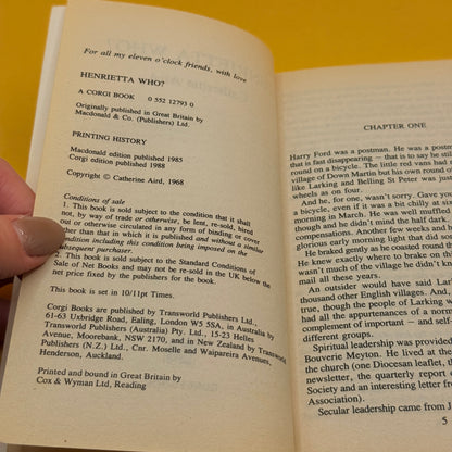 Henrietta Who? by Catherine Aird 1968