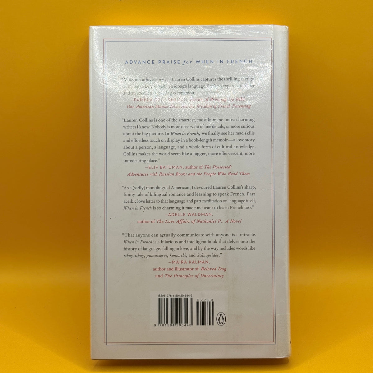 When in French: Love in a Second Language by Lauren Collins