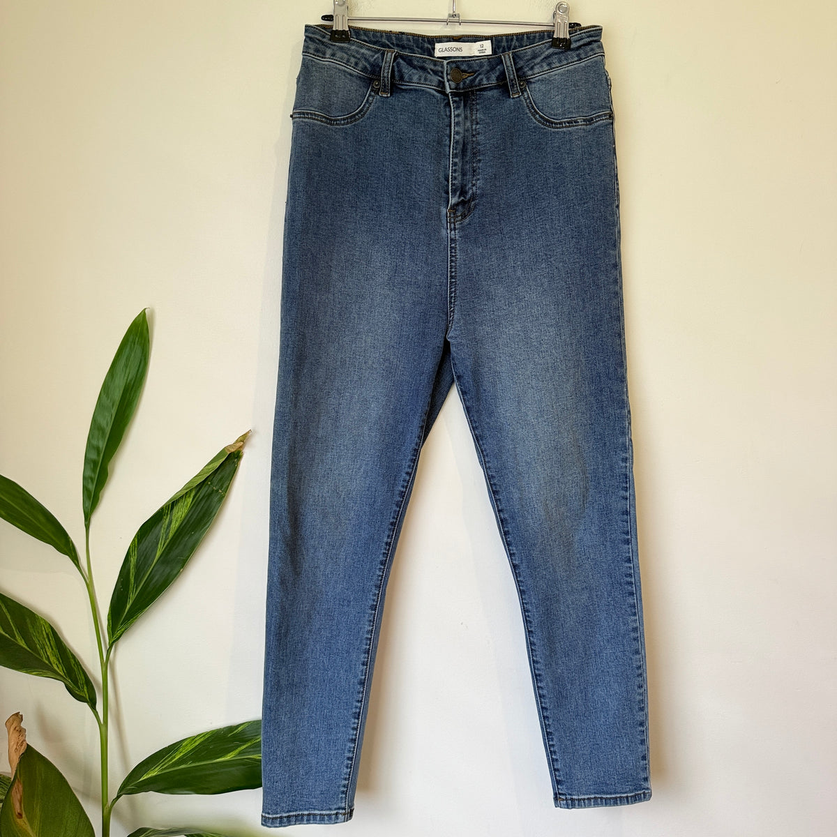 Glassons Blue High Waist Jeans Size 12