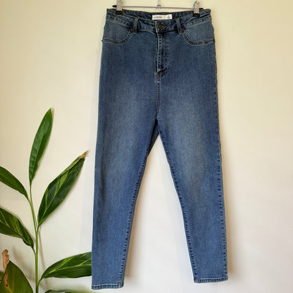 Glassons Blue High Waist Jeans Size 12