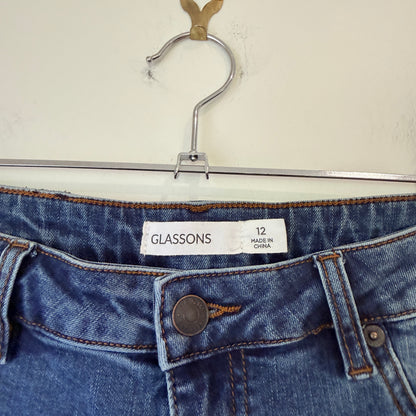 Glassons Blue High Waist Jeans Size 12