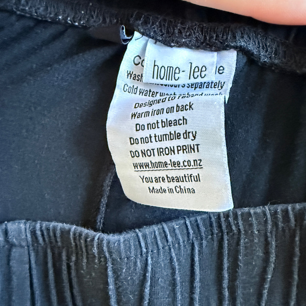 Home-Lee Black Tapered Lounge Pants Size 8