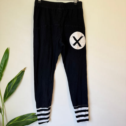 Home-Lee Black Tapered Lounge Pants Size 8
