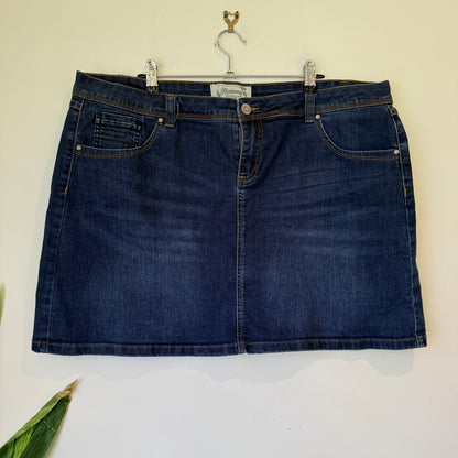 Montana Denim Dark Wash Mini Skirt Size 18