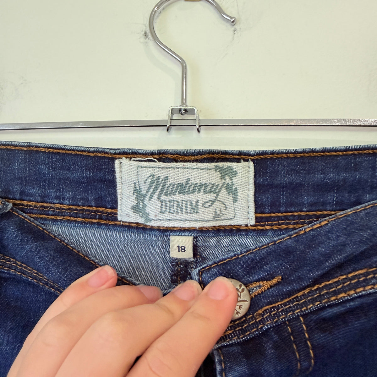 Montana Denim Dark Wash Mini Skirt Size 18