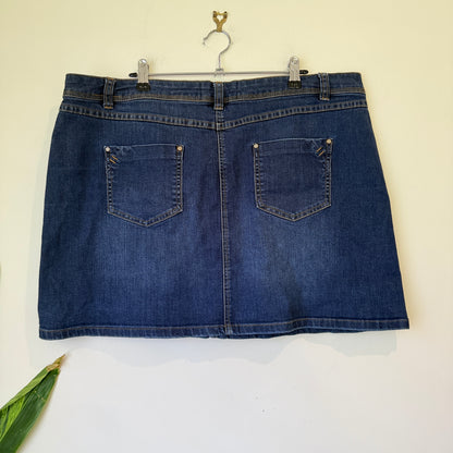 Montana Denim Dark Wash Mini Skirt Size 18