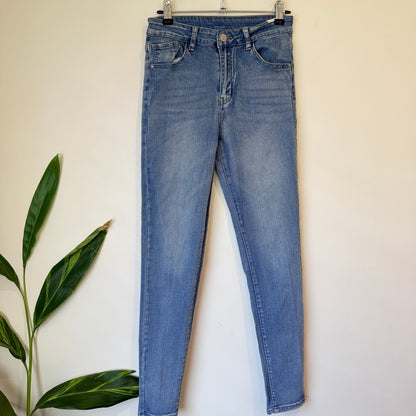 SHEIN Light Wash High Waist Skinny Jeans Size M