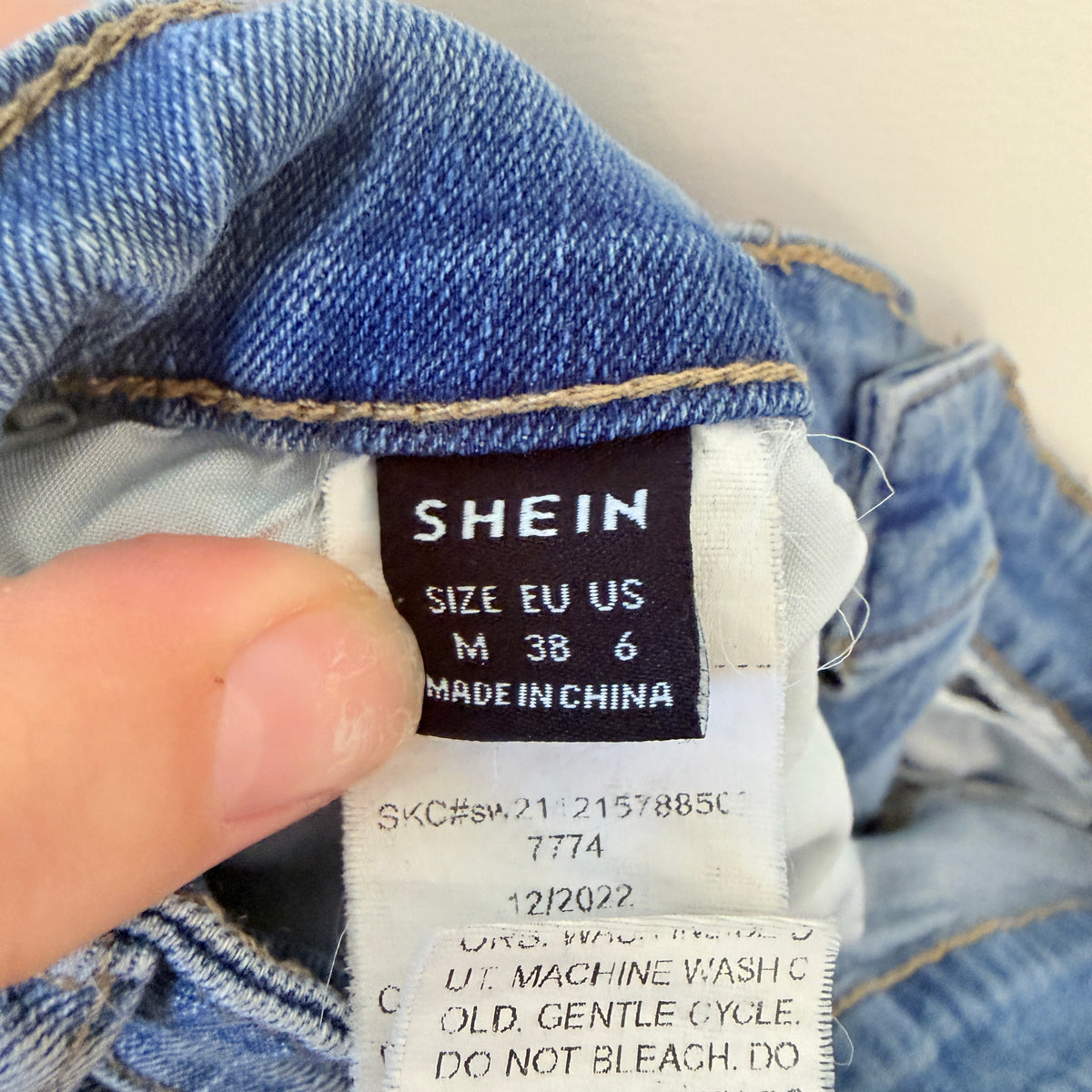 SHEIN Light Wash High Waist Skinny Jeans Size M
